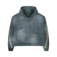 Conjunto de Chándal con Capucha Estampado de Diseño Personalizado con Lavado Ácido - Sudadera y Joggers de Maternidad Casuales de Dos Piezas Unisex Ecológicos para Exteriores