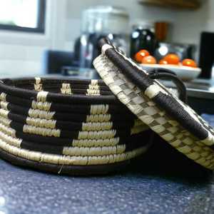 Bol en bois écologique avec couvercle Nouveau design Panier chauffant en bois de bambou Porte-pain Chapati Roti et bol de service pour la cuisine - Product Image 2