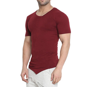 Venta al por mayor de alta calidad de logotipo personalizado Fitness hombres camisetas de algodón sólido ropa de gimnasio en varios colores sólidos - Product Image 5