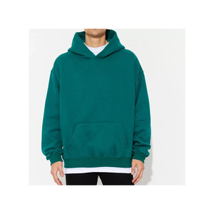Sweat à capuche oversize 100% coton de haute qualité pour hommes hiver motif solide vêtements de rue mode technique teint uni sweat à capuche - Product Image 4