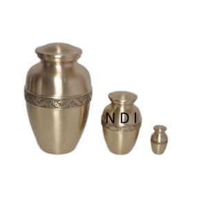 Cuerpo humano Cenizas Esmalte Acabado Recuerdo Cenizas Memorial Cremación Urnas Alta calidad Latón Metal Adulto Cenizas Urnas funerarias - Product Image 6