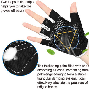 Ventilated Workout Gym <b>Gloves</b> with Built-In Wrist Wraps Full Palm Protection and Extra Grip for Sports & Weight Lifting <b>Gloves</b>. - Product Image 2