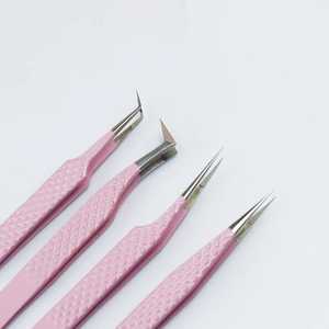 Pinza Profesional de Acero para Pestañas, Antiestática, Dorada, Herramienta de Belleza, Removedor de Puntos Negros y Espinillas - Product Image 2