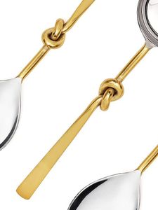 Hot Sale Metal Gold Salad <b>Server</b> Set with Knot Handle Best Price Pasta Serving Tools from India - Product Image 3