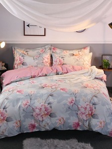 Juego de Ropa de Cama Floral de Lujo |   Funda Nórdica Premium 100% Algodón Suave con Estampado Botánico en Acuarela |   Elegante Juego de Ropa de Cama de 3 Piezas para Cama Queen - Product Image 3