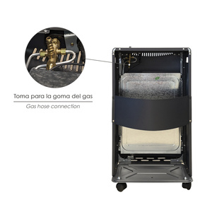 Stufa a Gas Infrarossi in Ceramica 4,5 kW Pieghevole. 3 Potenze, con Ruote, Accensione Piezoelettrica - Product Image 4