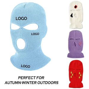 หน้ากากสกีถักผ้าฝ้าย3รูพิมพ์ลายสำหรับฤดูหนาวปรับแต่งโลโก้ได้ตามต้องการสำหรับกีฬากลางแจ้ง - Product Image 5