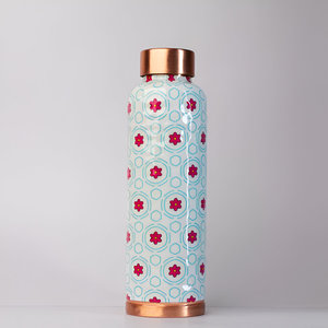 Hot Selling Floral Design Printed Copper Water <b>Bottle</b> For <b>Drinking</b> Water Outdoor Indoor - Product Image 4