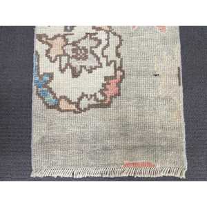 Alfombra Turca de 1.4x3.6 pies, Alfombra Pequeña Vintage, Alfombra Marroquí Marrón Naranja - Product Image 4