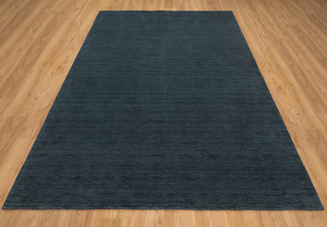 Tapis en laine Gabbeh fait main, gris anthracite, bleu marine, tapis minimaliste, tapis de sol grand format, décoration intérieure confortable - Product Image 2