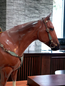 Tout Nickle Hard Ware Véritable Argentina Leather Horse Headstall avec Smartly Fix Buckles Horse Riding Leather Headstall - Product Image 6