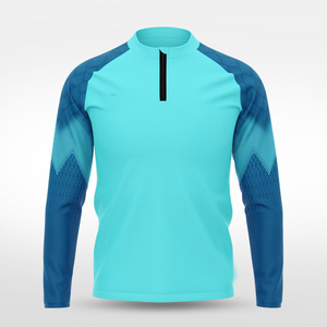 เสื้อพูลโอเวอร์ผู้ชายแบบมีซิป ¼ ด้านหน้า น้ำหนักเบา สำหรับวิ่ง ออกกำลังกาย ใส่ลำลอง เล่นกีฬา เนื้อผ้านุ่ม ยืดหยุ่น กระชับพอดีตัว - Product Image 5