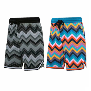 2024 pantalones cortos de baloncesto de tela de poliéster para gimnasio informal con logotipo totalmente personalizado pantalones cortos deportivos de malla para hombres - Product Image 1