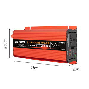 Inversor de Corriente HOULI de 12V CC a 220V CA, 2000W, Inversor de Corriente para Automóvil, 2200W, Generador Eléctrico - Product Image 4
