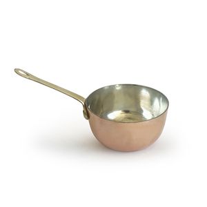 Casserole de cuisson artisanale écologique en cuivre avec poignée en laiton et couvercle en acier inoxydable pour gaz et induction – Authentique - Product Image 4