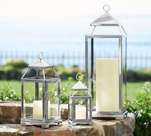 Linterna de acero inoxidable de gama alta con un elegante marco pulido con vidrio transparente adecuado para cualquier decoración de hogar u oficina - Product Image 6