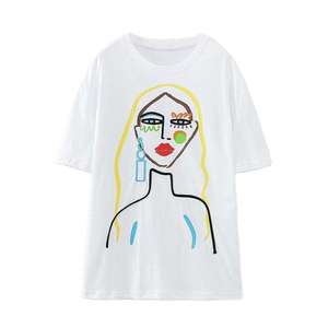 Camisetas de Algodón al por Mayor para Mujer, Camisetas de Primera Calidad para Mujer, Camisetas de Manga Corta para Mujer - Product Image 1