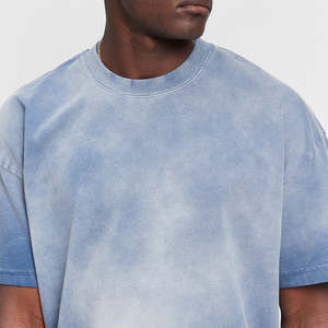 T-shirt surdimensionné à épaules tombantes en coton blanc délavé 230g StreetWear Impression numérique vintage personnalisée de haute qualité et lourd - Product Image 4