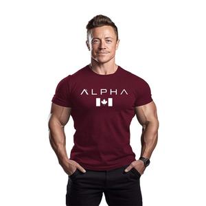 Camiseta deportiva ajustada de diseño personalizado, Camiseta deportiva de manga corta de poliéster/algodón 100% con logotipo de impresión por sublimación personalizado - Product Image 6