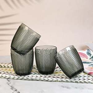 Ensemble de 4 verres à boisson en verre gaufré subtil Meraki - Product Image 2