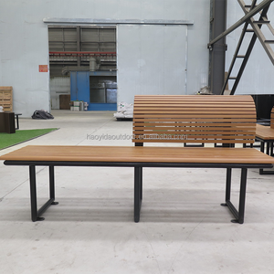 <span class=keywords><strong>Banco</strong></span> de Parque Industrial para Exteriores con Respaldo, Madera Plástica Reciclada, Estructura de Acero Inoxidable, Montaje en Superficie, Fácil Montaje - Product Image 2