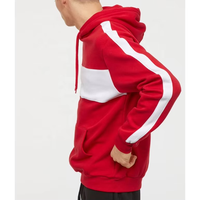 Sweat à capuche en molleton mélangé de coton pour homme, imprimé en relief, motif uni, teinture unie, broderie, impression numérique, bicolore