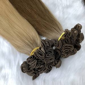 Extensiones de cabello humano Trama atada a mano Color natural Cabello negro Venta al por mayor Extensiones de cabello atadas a mano - Product Image 2