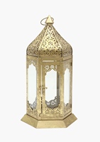 Lanterne marocaine élégante en fer et verre, design vintage 2026, haut de gamme, pour la maison, le jardin et les décorations du Ramadan