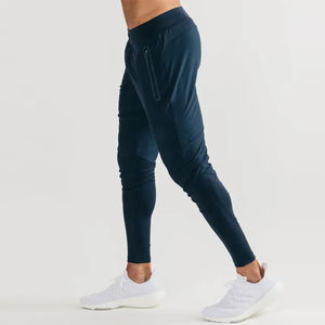 Pantalones de chándal ligeros con logotipo personalizado Joggers informales de cintura alta para gimnasio con bolsillos cómodos Yog para hombre - Product Image 1