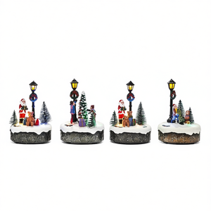 Figurines de Noël Assorties avec Lumières et Musique 9,5x7x14cm pour le Commerce Général, Jouets Modèles 442408 - Product Image 2