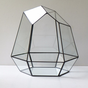Terrario de vidrio de latón o jarrones de vidrio de forma geométrica para plantas en tamaños y diseños personalizados para la decoración de la sala de estar - Product Image 1