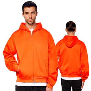 Unisex 100% Cotton Fleece Full <b>Zip</b> Custom Printed Fitness <b>Hoodies</b> Long Sleeve Tops <b>Pockets</b> Plain Dyed Winter Workout OEM Service - Product Image 1