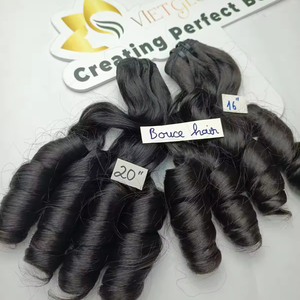 Cabello humano Remy vietnamita de piel de trama doble Onda natural hinchable sin químicos con estilo de onda natural - Product Image 1