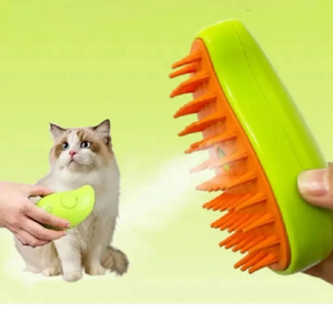 <b>Pet</b> Grooming <b>Brush</b> Comb-Soft Silicone Steam Cat and Dog Washing Tool Model 8684777102758 - Product Image 1