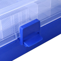 Boîte à outils de stockage de matériel de pêche en plastique verrouillable Boîte de rangement artisanale en plastique semi-transparent avec deux plateaux dans le fabricant Vietnam