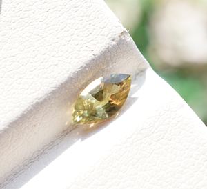 Saphir naturel, taille marquise, pierre précieuse en vrac, jaune, pour la fabrication de bijoux de fête, hauteur 3 mm - Product Image 2