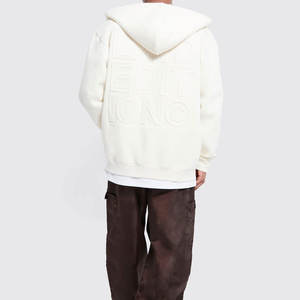 Sweat-shirt à capuche unisexe 100% coton avec logo personnalisé en molleton lourd de haute qualité pour hommes - Product Image 2