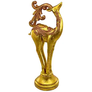 Mesa Vertical Moderna para Gatos, Chapada en Oro, de Aluminio, Estilo Cabaña, Centro de Mesa Cálido y Acogedor, por Zahid Exports India - Product Image 2