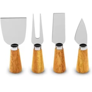 Ensemble de 3 couteaux à fromage en acier inoxydable argenté pour hôtel, restaurant, maison - Product Image 3