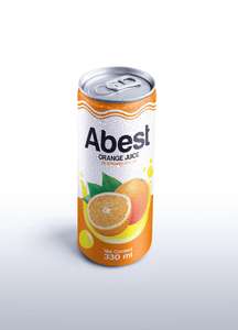 Abest alta calidad-100% jugo de naranja orgánico natural-Low-Carb en lata 330ml al por mayor a granel de Vietnam - Product Image 4