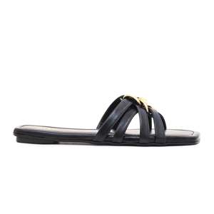 Sandalias de tacón negro Casual CL1740 Slipper - Product Image 3