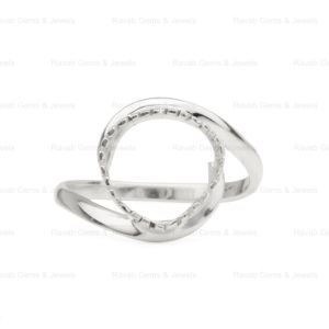 Anillo de Plata de Ley 925 con Engaste de Filigrana Vacío para Incrustar Piedras Preciosas, Diseño Semi-Montado de 8mm, Superventas - Product Image 2