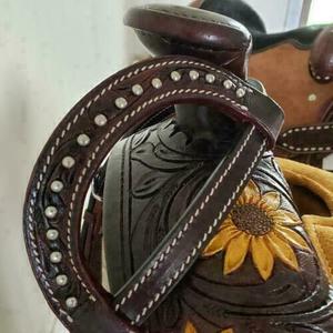 Vente en gros de selle de siège Western rugueux en cuir de qualité supérieure nouveau design pour l'équitation prix compétitif - Product Image 2