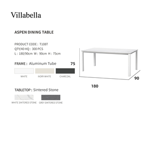 Conjunto de Muebles de Aluminio para Exteriores, Resistentes a la Intemperie, Sillas y Mesa de Comedor para Patio, Jardín o Restaurante - Product Image 4