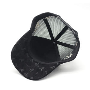 Casquette de camionneur en daim personnalisée à 5 panneaux avec impression intégrale et logo brodé 3D - Product Image 6