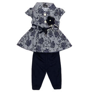 Robe de cérémonie pour nouveau-nées - Bleu marine - Marine/bleu - Product Image 2