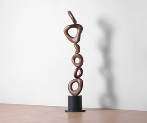 Anneaux courbés en forme de sculpture en aluminium exclusive article décoratif pour la maison moderne fait à la main en métal naturel Art tarifs de gros disponibles - Product Image 2