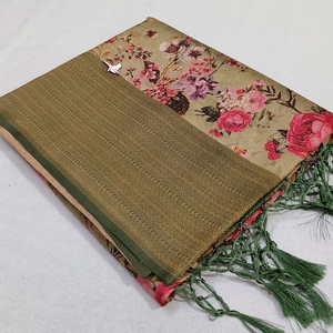 Pure Soft Kanchivaram Pethani Silk Saree Elegant <b>Indian</b> & <b>Pakistani</b> <b>Clothing</b> - Product Image 2