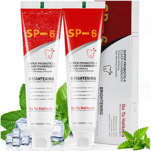 Dentifrice Probiotique Éclaircissant SP-6 pour Blanchiment des Dents, Élimination des Taches de Café, Thé et Tabac, Soin Haleine Fraîche 120g - Product Image 1