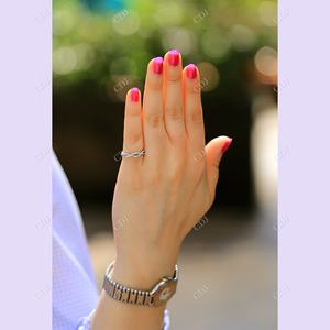 ที่กําหนดเองเครื่องประดับ 14K Gold GRA VVS เพชรงานแต่งงานหมั้นMoissaniteแหวนผู้หญิงร้อนขายเครื่องประดับTwisted Band - Product Image 5